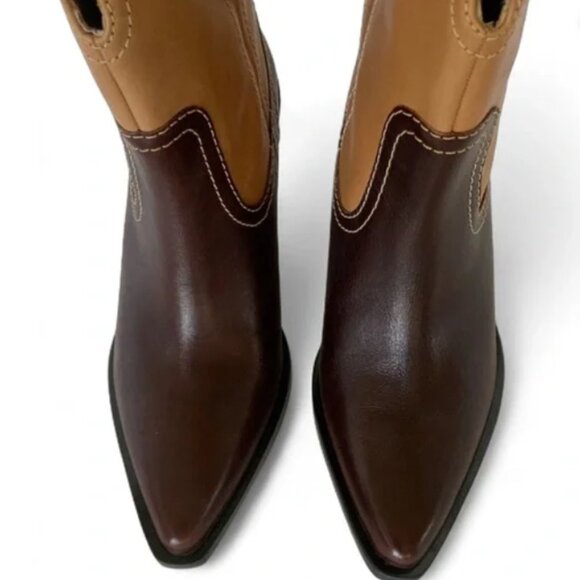 NEW Free People Pitchfork Point Western Boots - Leather, Pointed Toe 925 6s3 - Picture 15 of 15